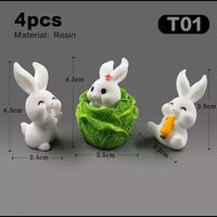 4Pcs Bunny Decoration