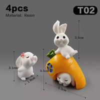 4Pcs Bunny Home Decoration