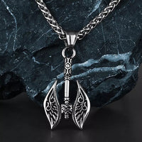 Stainless Steel Viking Axe Pendant Necklace