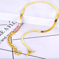 Stainless Steel Snake Chain Necklace For Women