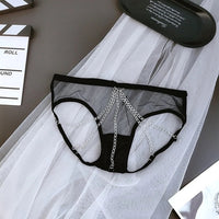 Women Lace Metal Chain G-String Pantie