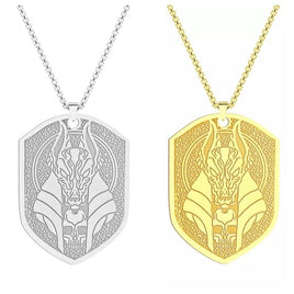 Stainless Steel God Of Death Anubis Pendant Necklace