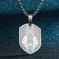 Stainless Steel God Of Death Anubis Pendant Necklace