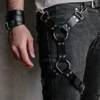 PU Leather Gothic Adjustable Body Belt