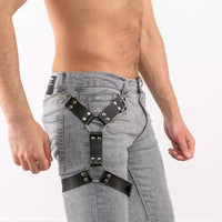 PU Leather Gothic Adjustable Body Belt