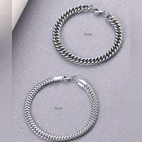 2Pcs Stainless Steel Men Bracelet