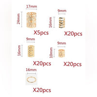 85Pcs Hollow Out Hair Ring