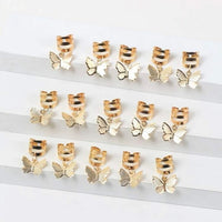 15Pcs Butterfly Charm Hair Ring