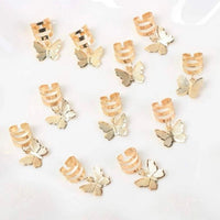 15Pcs Butterfly Charm Hair Ring