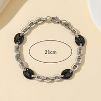 Unisex Stainless Steel Two Tones Bracelet