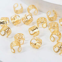 40Pcs Hollow Out Hair Rings