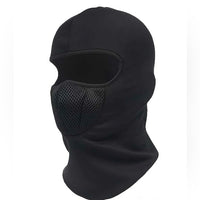 Men Solid Hat & Neck Black Gaiter