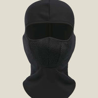 Men Solid Hat & Neck Black Gaiter