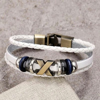 Men Metal Buckle PU Leather Bracelet