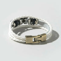 Men Metal Buckle PU Leather Bracelet