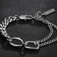 Men Stainless Steel Link Chain Bracelet