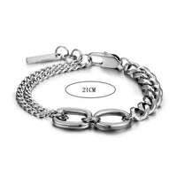 Men Stainless Steel Link Chain Bracelet