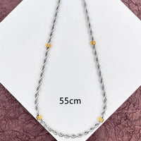 Two Tone Stainless Steel Chain Necklace #3