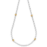 Two Tone Stainless Steel Chain Necklace #4