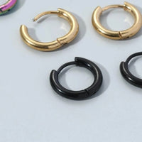 4 Pair 4 Colors Unisex Hoop Earring