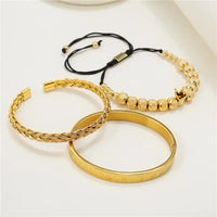 3Pcs Stainless Steel Luxury Bracelet Set