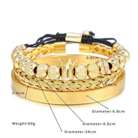 3Pcs Stainless Steel Luxury Bracelet Set