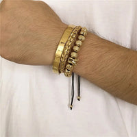 3Pcs Stainless Steel Luxury Bracelet Set