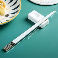 1 Pair Flower Print Chopstick