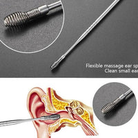 6 Pcs/Set Ear Pick With Storage Bag