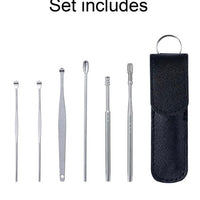 6 Pcs/Set Ear Pick With Storage Bag