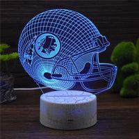 3D Lamp Illusion Redskin Football Team Lamp