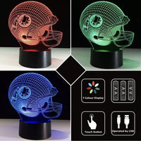 3D Lamp Illusion Redskin Football Team Lamp