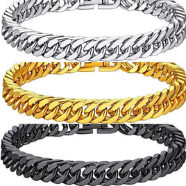 Men Stainless Steel Ring Chain Bracelets