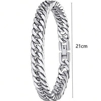 Men Stainless Steel Ring Chain Bracelets