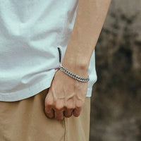 Men Stainless Steel Ring Chain Bracelets