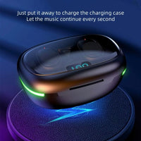 Passive Noise Cancelling In-Ear Touch Control LED Waterproof Wireless Earphone