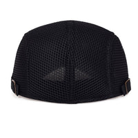 Summer Hollow Mesh Breathable Sun Hat Classic Solid Color Beret Men & Women Hats