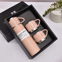 1 Set Stainless Steel Thermal Cup, Double Layer Leakproof Insulated Water Bottle