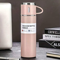 1 Set Stainless Steel Thermal Cup, Double Layer Leakproof Insulated Water Bottle