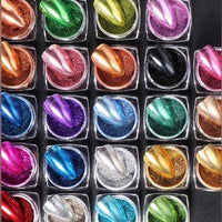 23 Boxes/Set Y2K style Magic Mirror Powder Metal Chrome Mirror Nail Glitter