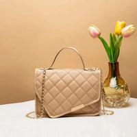 Waterproof, Lightweight, Business Casual Mini Quilted Embossed Flap Square Bag