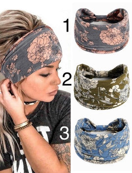 Women Floral Print Casual Hair Band, For Decoration