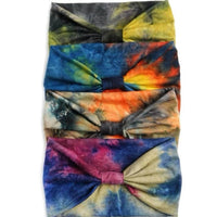 Women Tie Dye Fashion Wide Hair Band For Daily Life