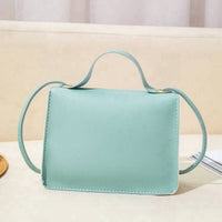 Mini Two Tone Twist Lock Flap Square Bag Top Handle