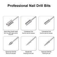 1set blue Professional Electric Nail Drill Machine Nail Files Pen Pedicure