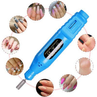 1set blue Professional Electric Nail Drill Machine Nail Files Pen Pedicure