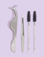 10pairs Natural False Eyelashes & 4pcs Tool Set