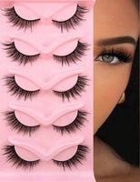 5 Pairs Cat Eye Faux Mink Manga False Eyelashes