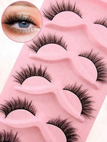 5 Pairs Cat Eye Faux Mink Manga False Eyelashes