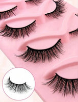 5 Pairs Cat Eye Faux Mink Manga False Eyelashes